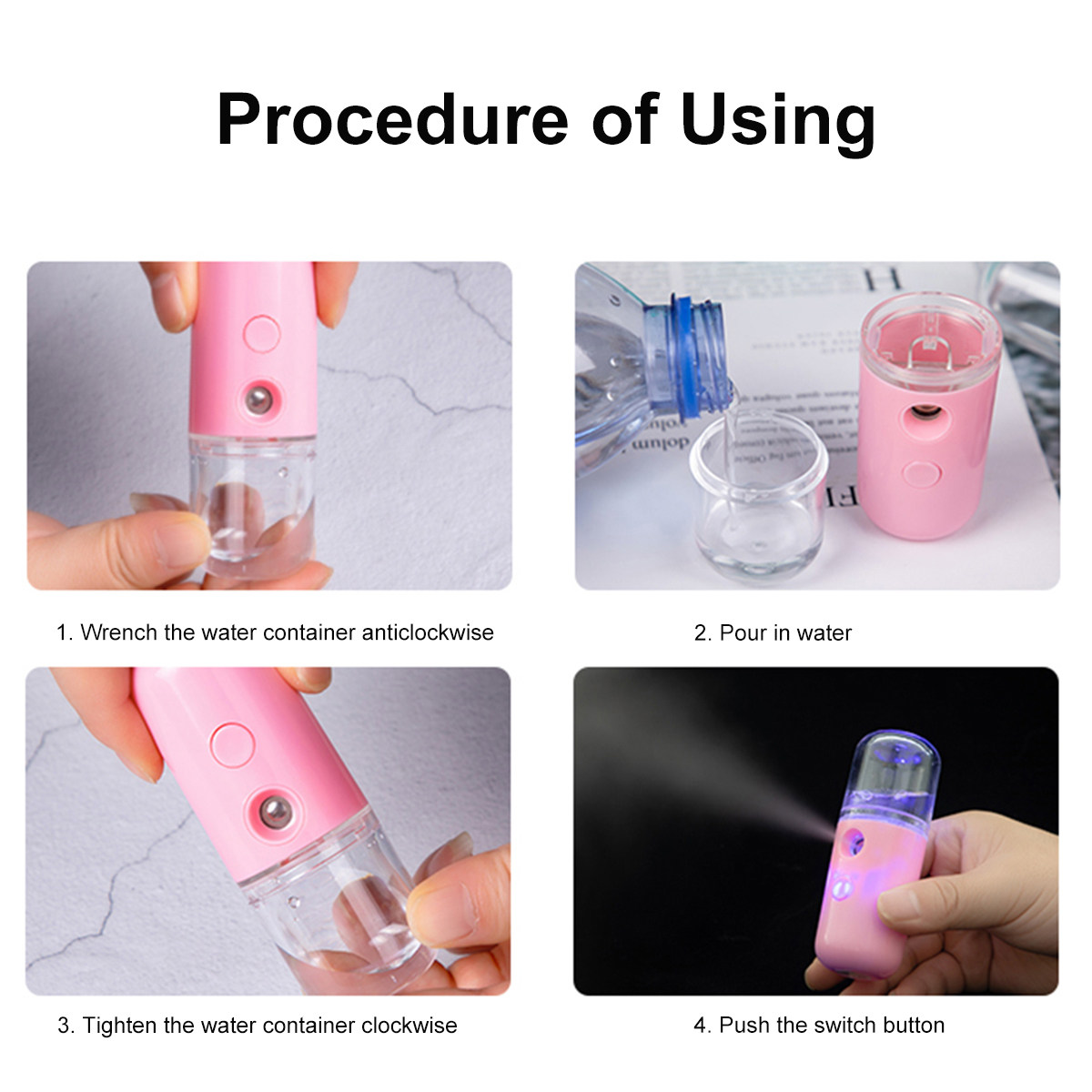Facial Steamer Nano - 2Pcs Nano Mini Portable Mist Spray