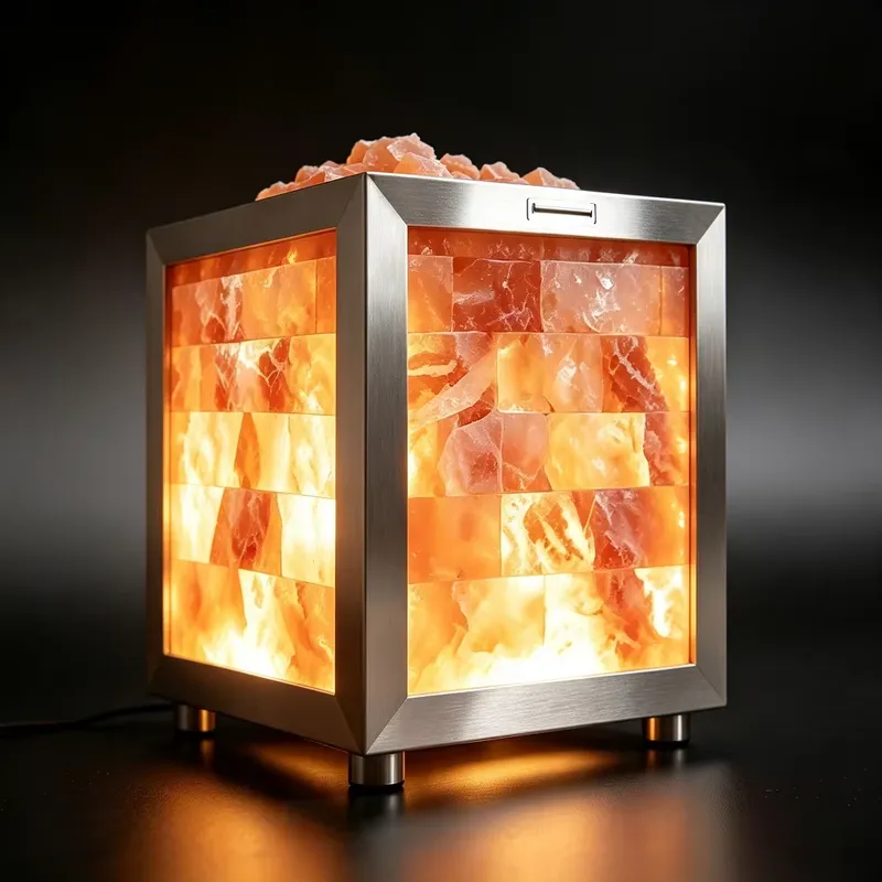 Himalayan Pink Salt Cube Lamp  - огляд і ціна Spa Wellness Nature