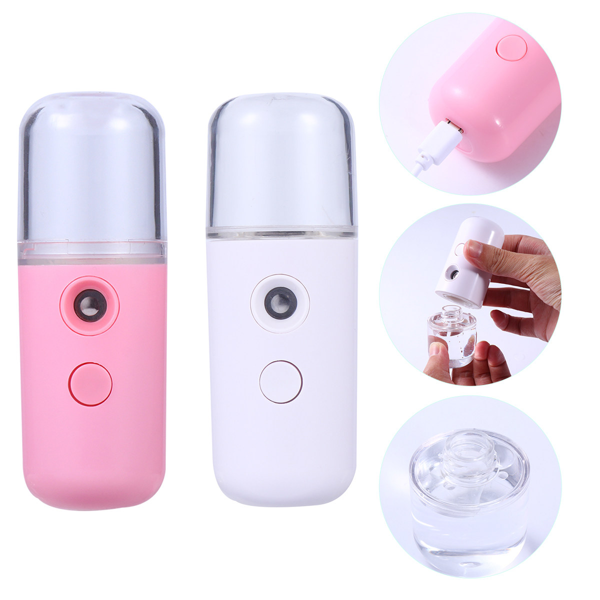 2Pcs Nano Mini Portable Mist S - огляд і ціна Facial Steamer Nano
